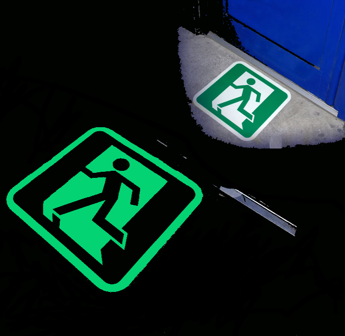 Противоскользящая со светящейся полосой